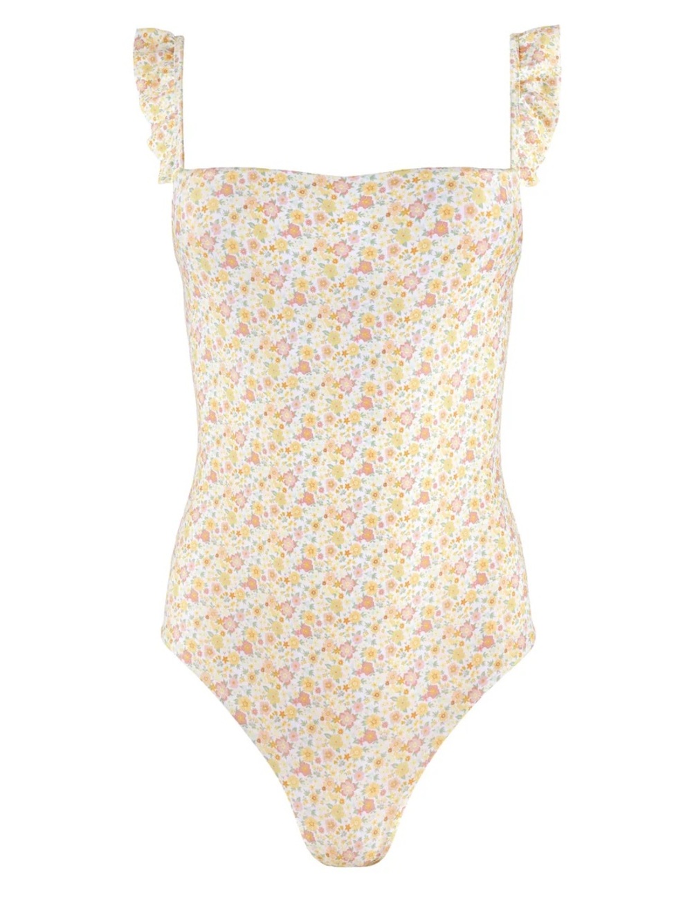 NWT Floral One Piece with Ruffle Straps